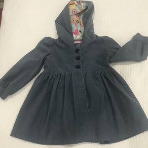 Jelly the pug. Girls size 6 navy coat